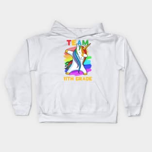 Team 11TH GRADE Unicorn Dabbing Gift Back To School Kids Hoodie